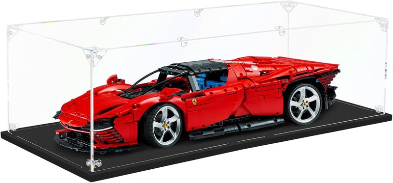 dofopo 3MM Acrylic Display Case Dustproof Clear Display Box for 1:8 Scale Lego 42143 /42115/ 42056/42171/42096 Thickened Acrylic Box Showcase(24.41x11.81x7.87inch, 1:8) - Image 1